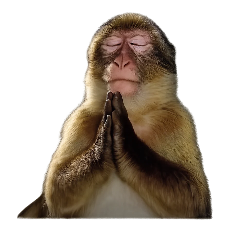 Singe en prière