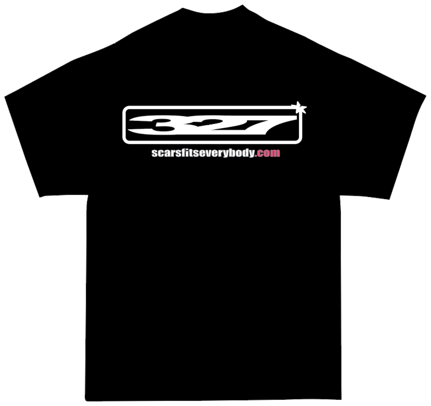 T-shirt rose Scars 327 dos version noire